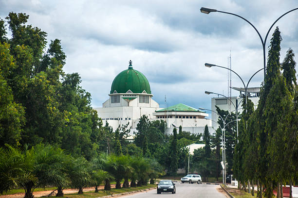 The National Assembly building in background.